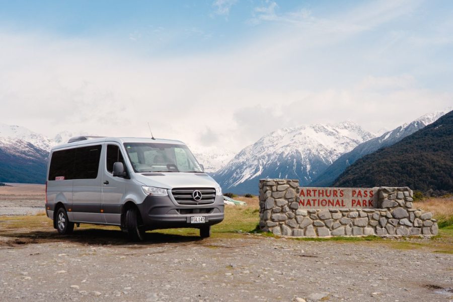 Mercedes vehicle Arthurs pass